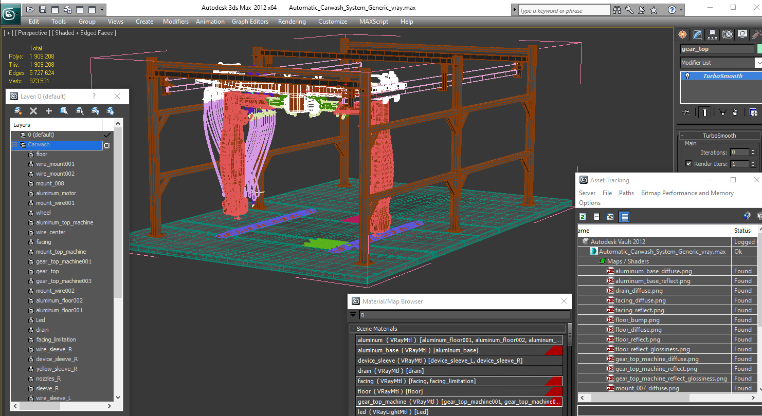 Automatic Carwash System Generic 3D