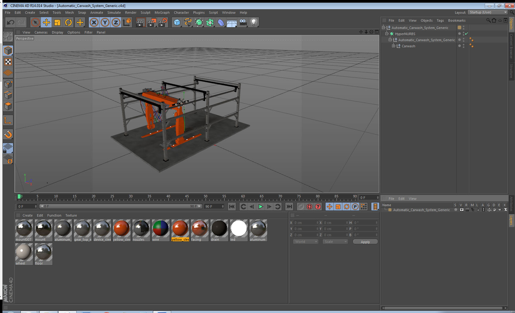 Automatic Carwash System Generic 3D