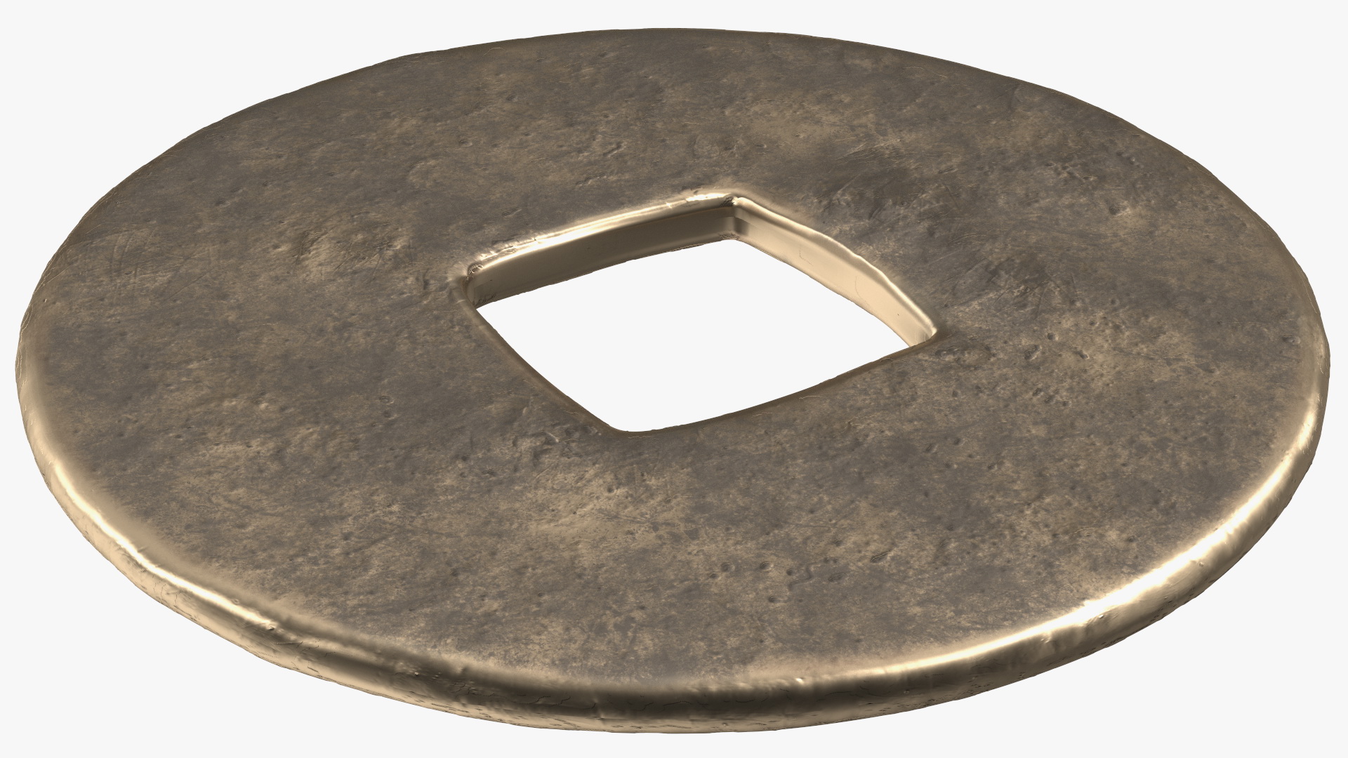 Chinese Tang Kaiyuan Tongbao 1 Cash Coin Bronze 3D
