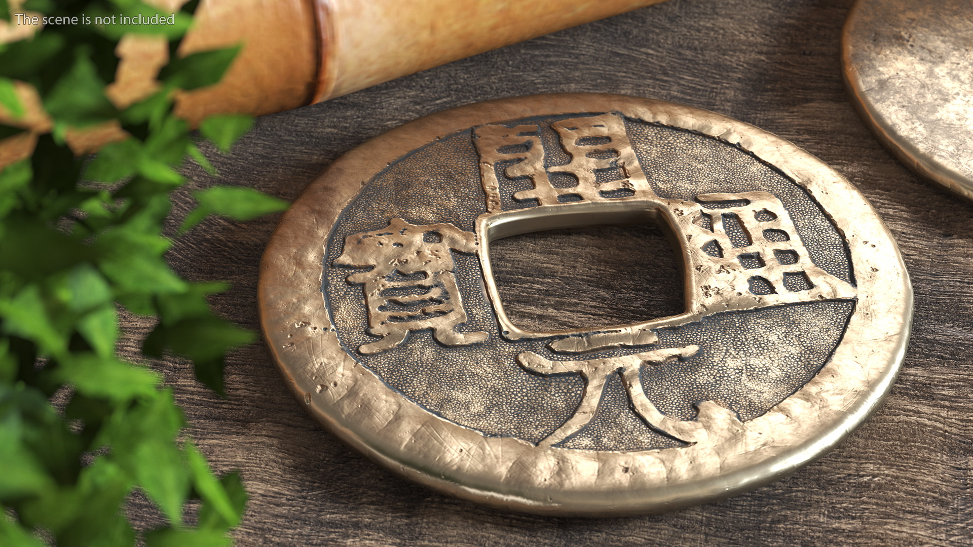 Chinese Tang Kaiyuan Tongbao 1 Cash Coin Bronze 3D