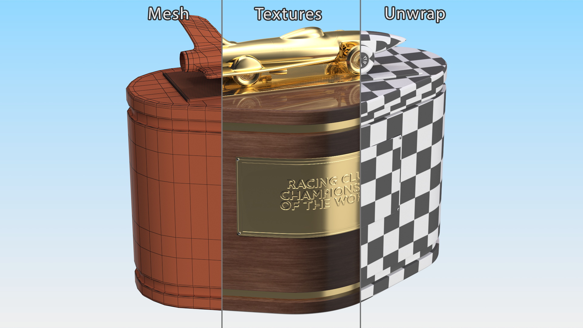 3D Racing Championship Trophy