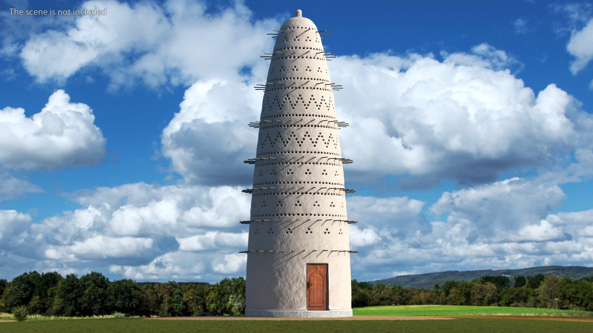 3D Pigeon Tower White model