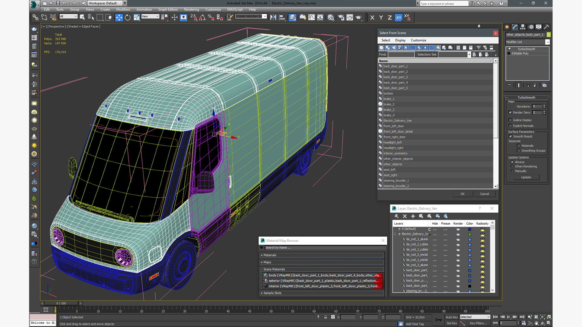 3D Electric Delivery Van
