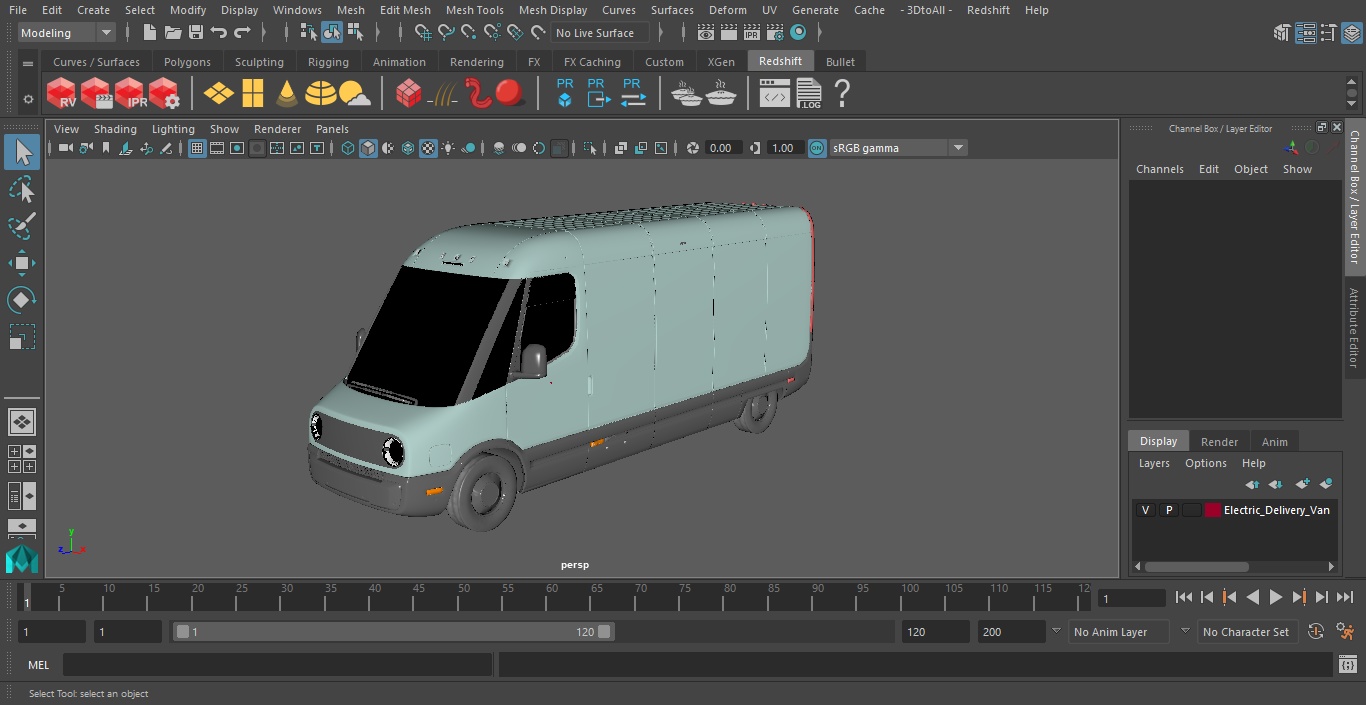 3D Electric Delivery Van