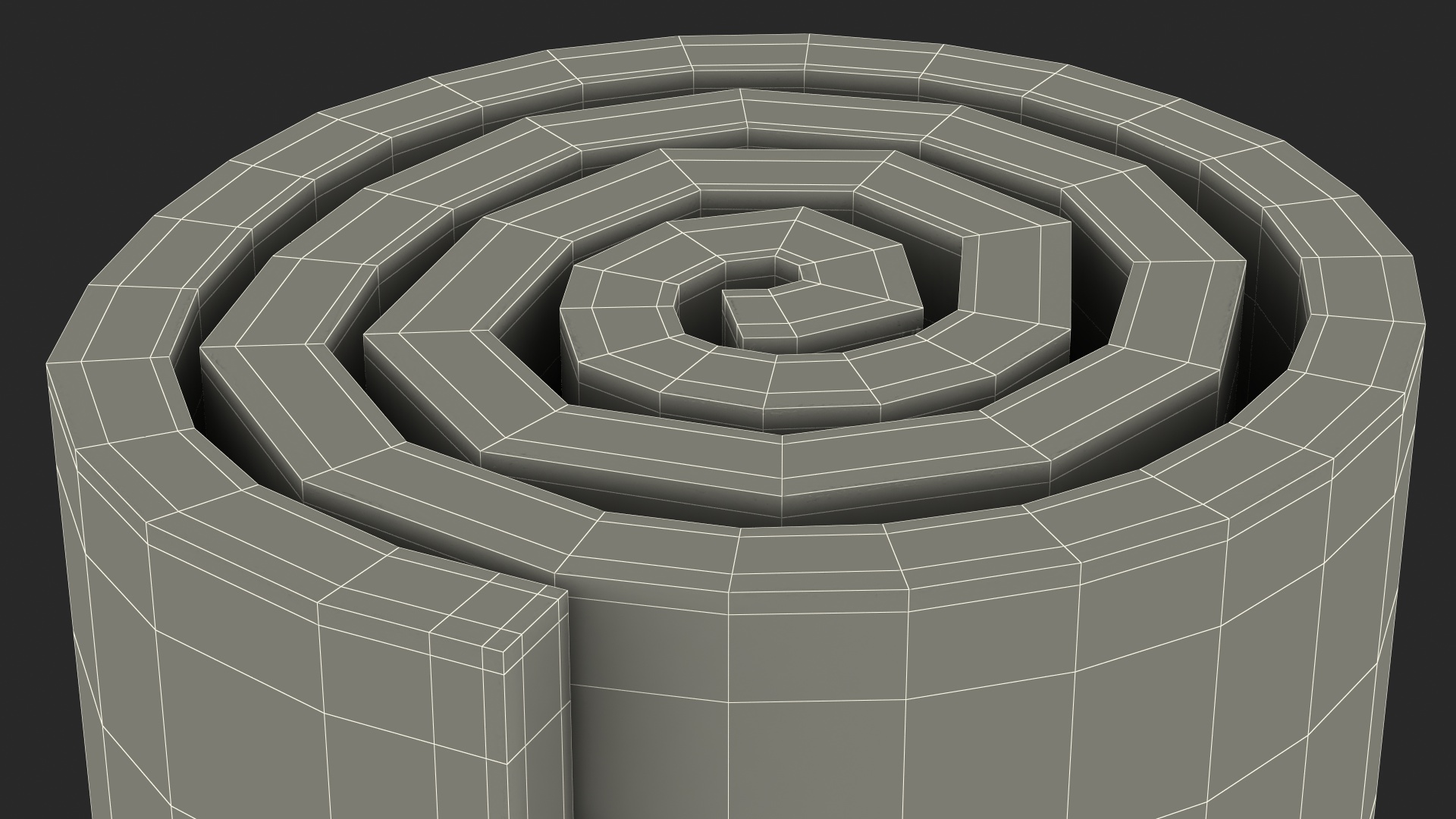 3D model Lawn Turf Roll Folded fur