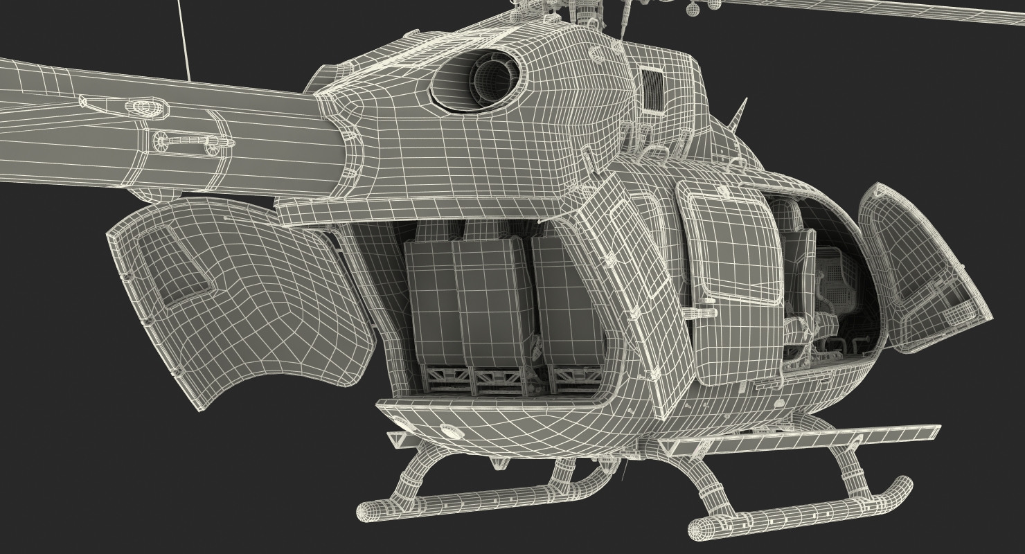 Light Utility Helicopter Eurocopter EC145 T2 3D model