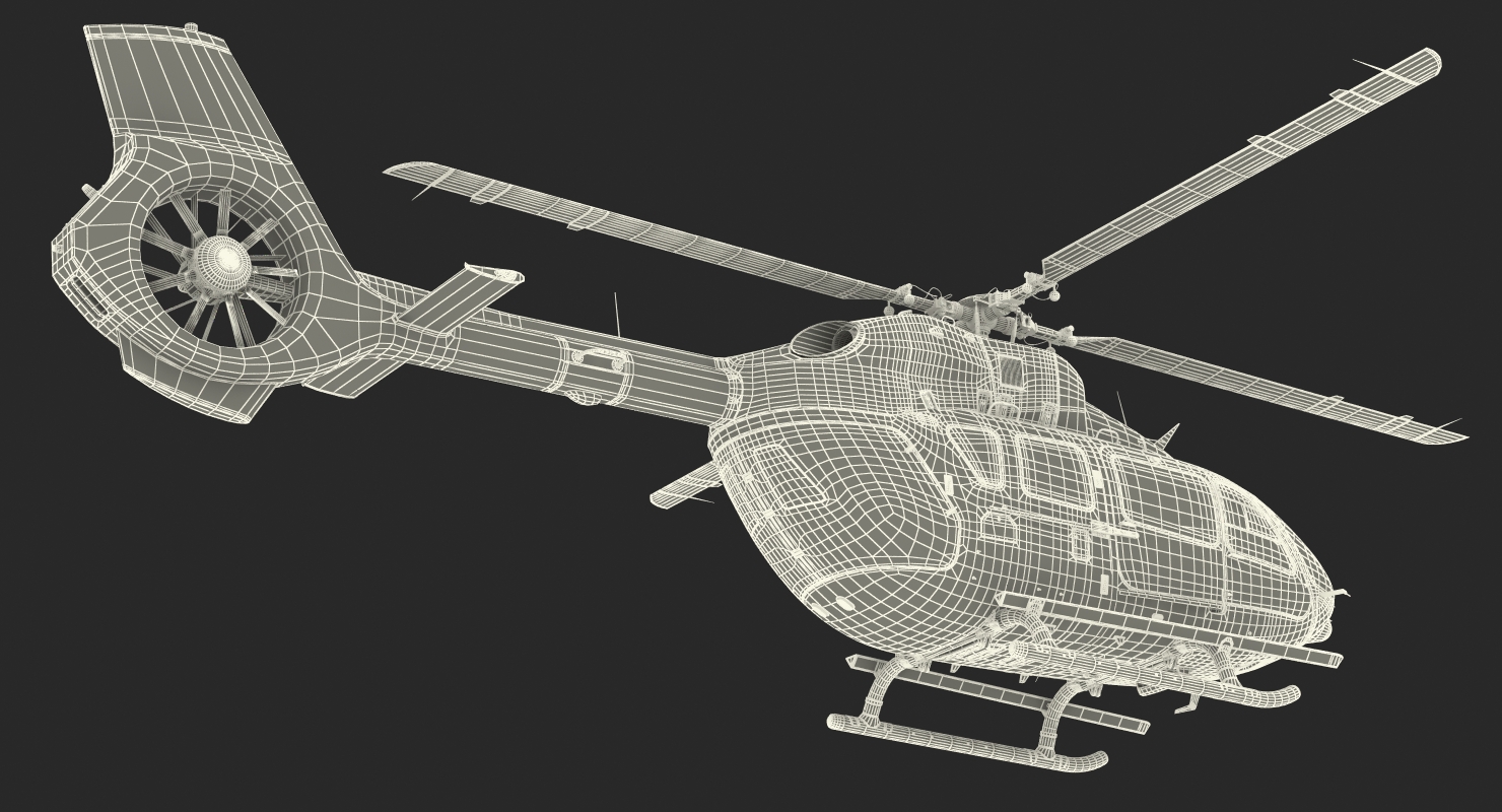 Light Utility Helicopter Eurocopter EC145 T2 3D model