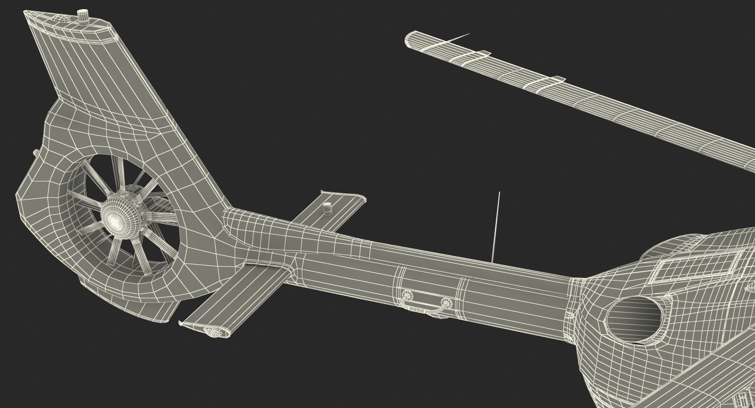 Light Utility Helicopter Eurocopter EC145 T2 3D model