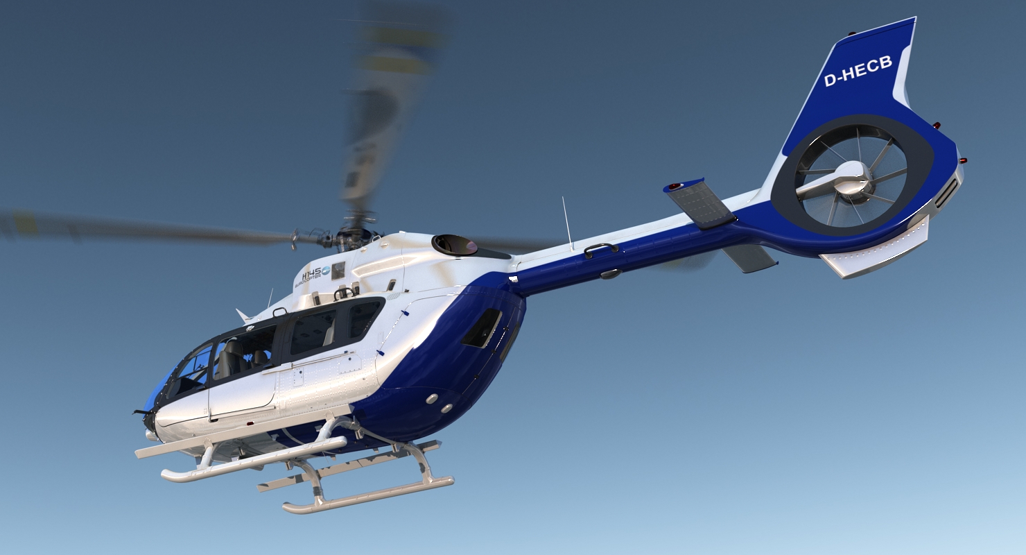 Light Utility Helicopter Eurocopter EC145 T2 3D model