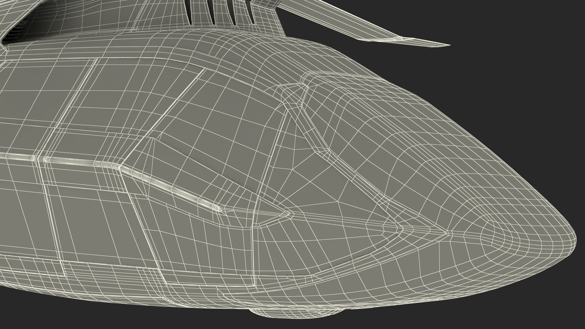3D Futuristic Helicopter Concept Flight