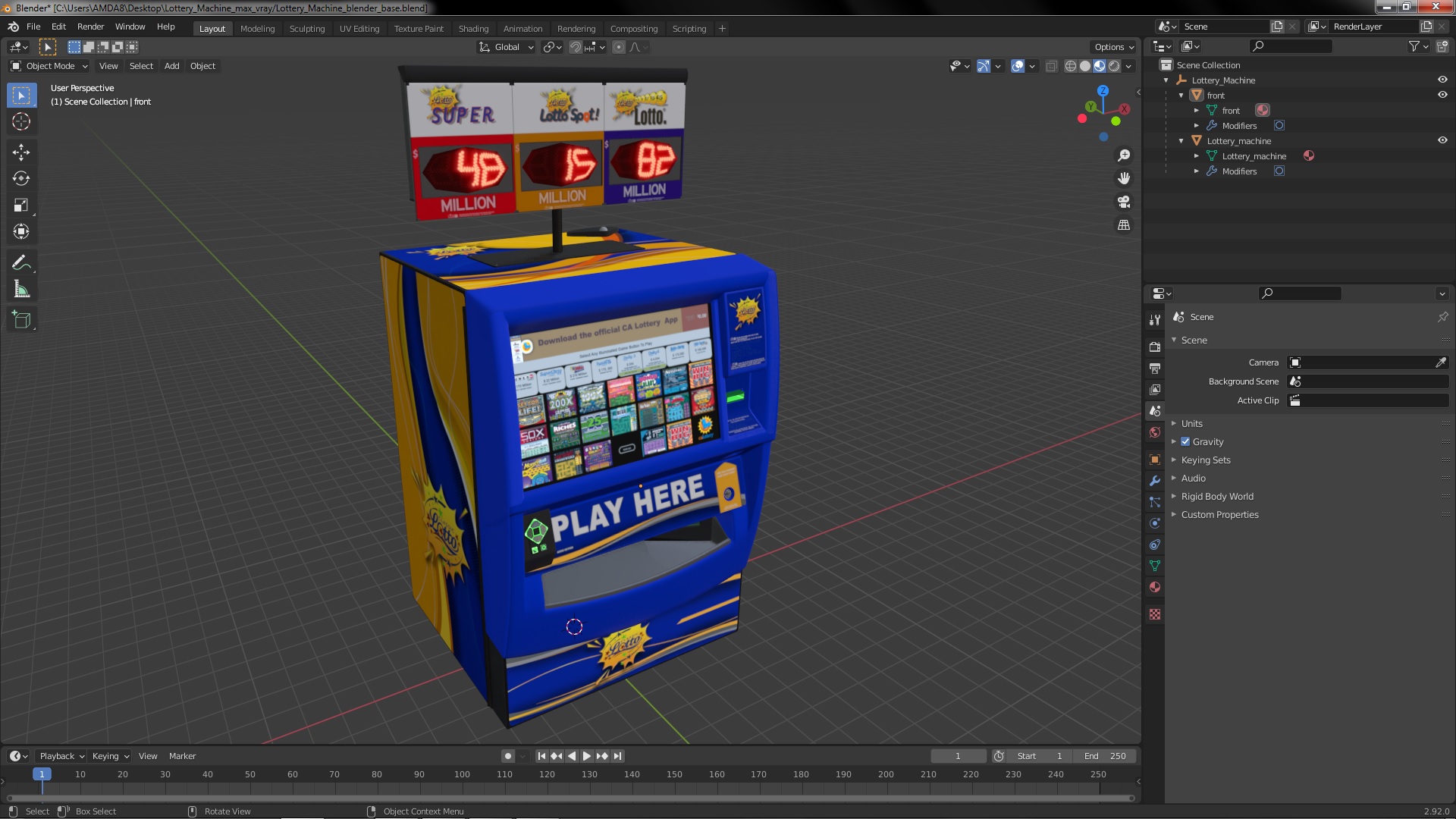 3D model Lottery Machine