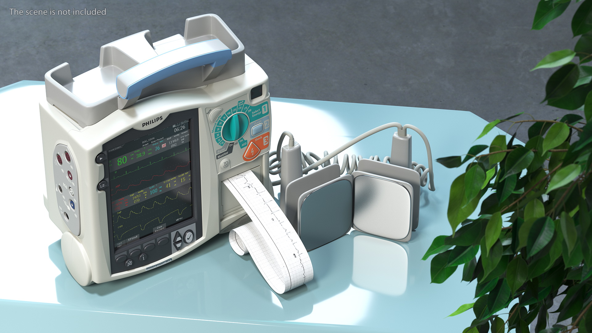 3D Philips HeartStart MRx Defibrillator with ECG Monitor model