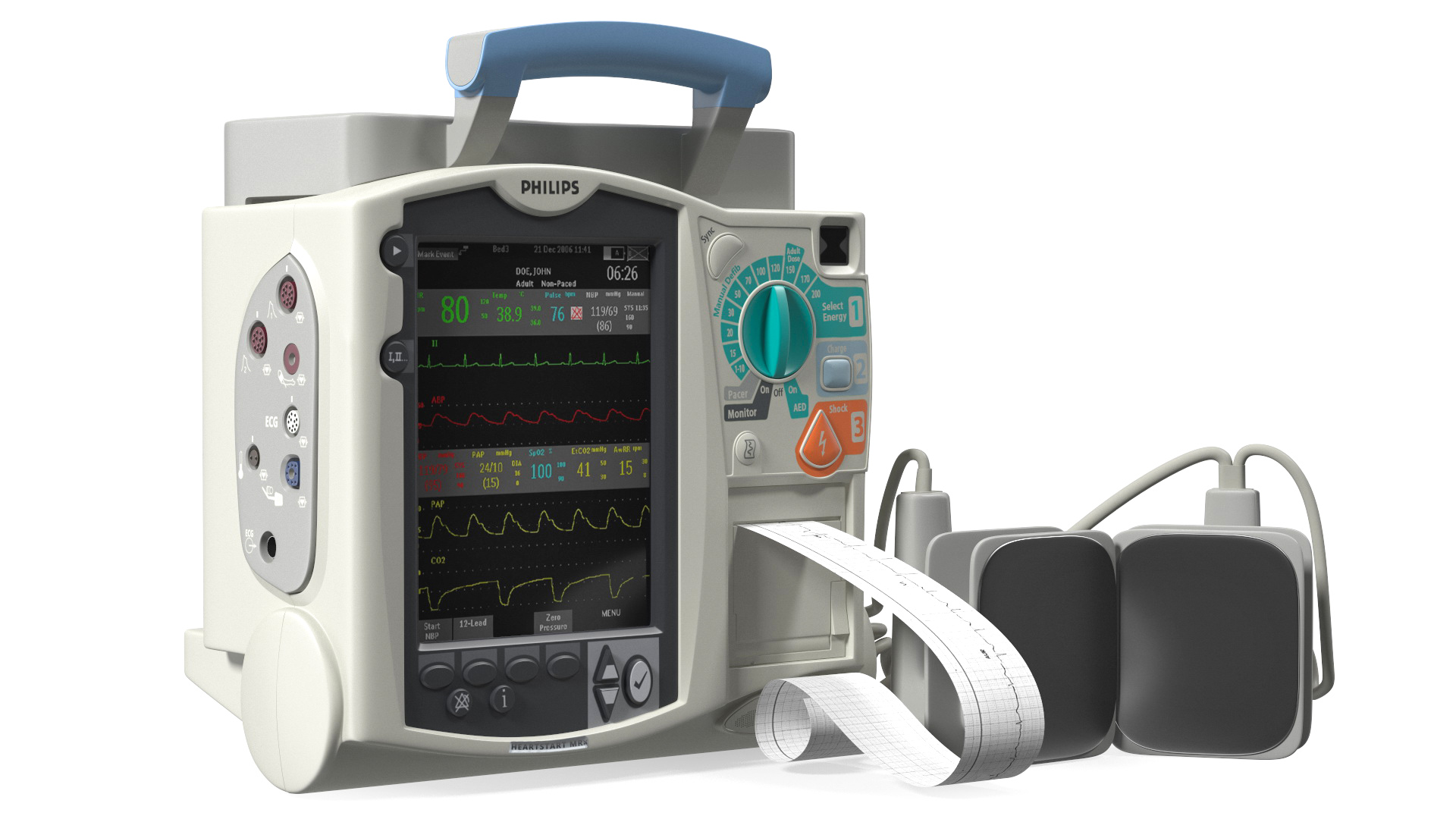 3D Philips HeartStart MRx Defibrillator with ECG Monitor model