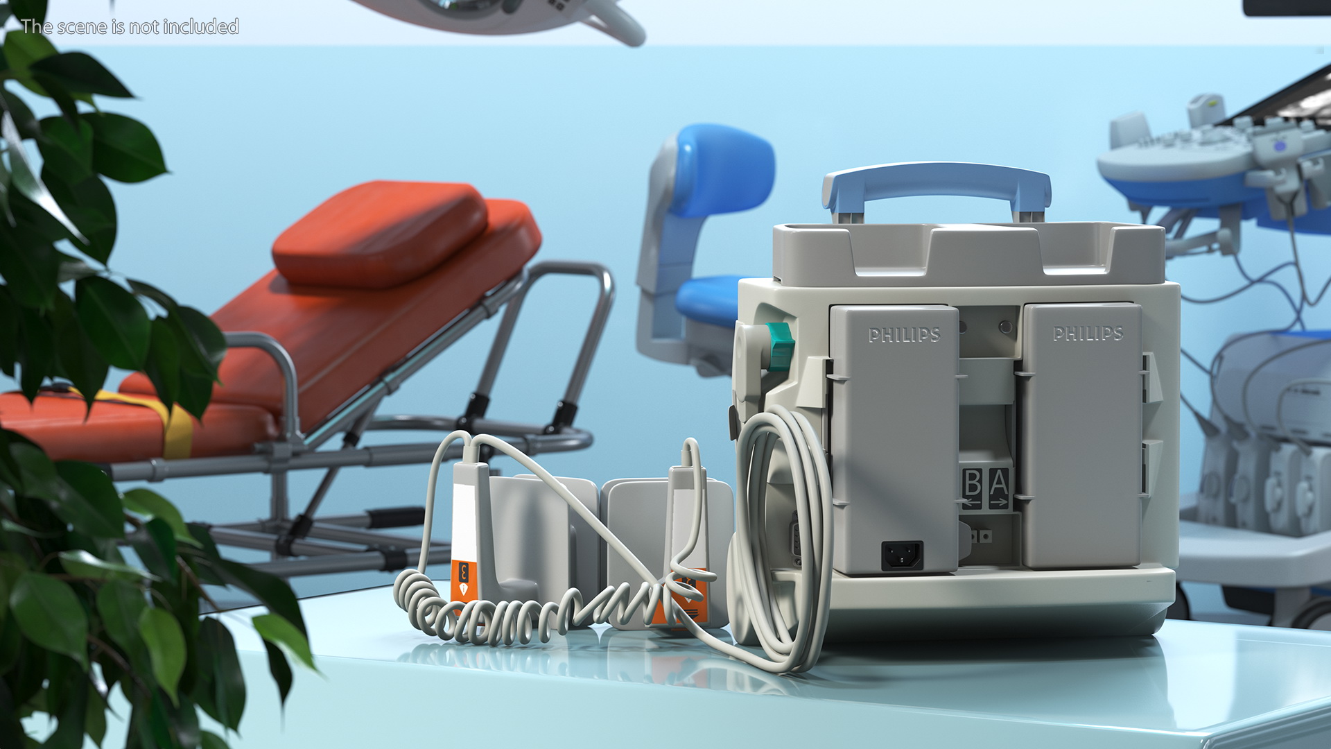 3D Philips HeartStart MRx Defibrillator with ECG Monitor model