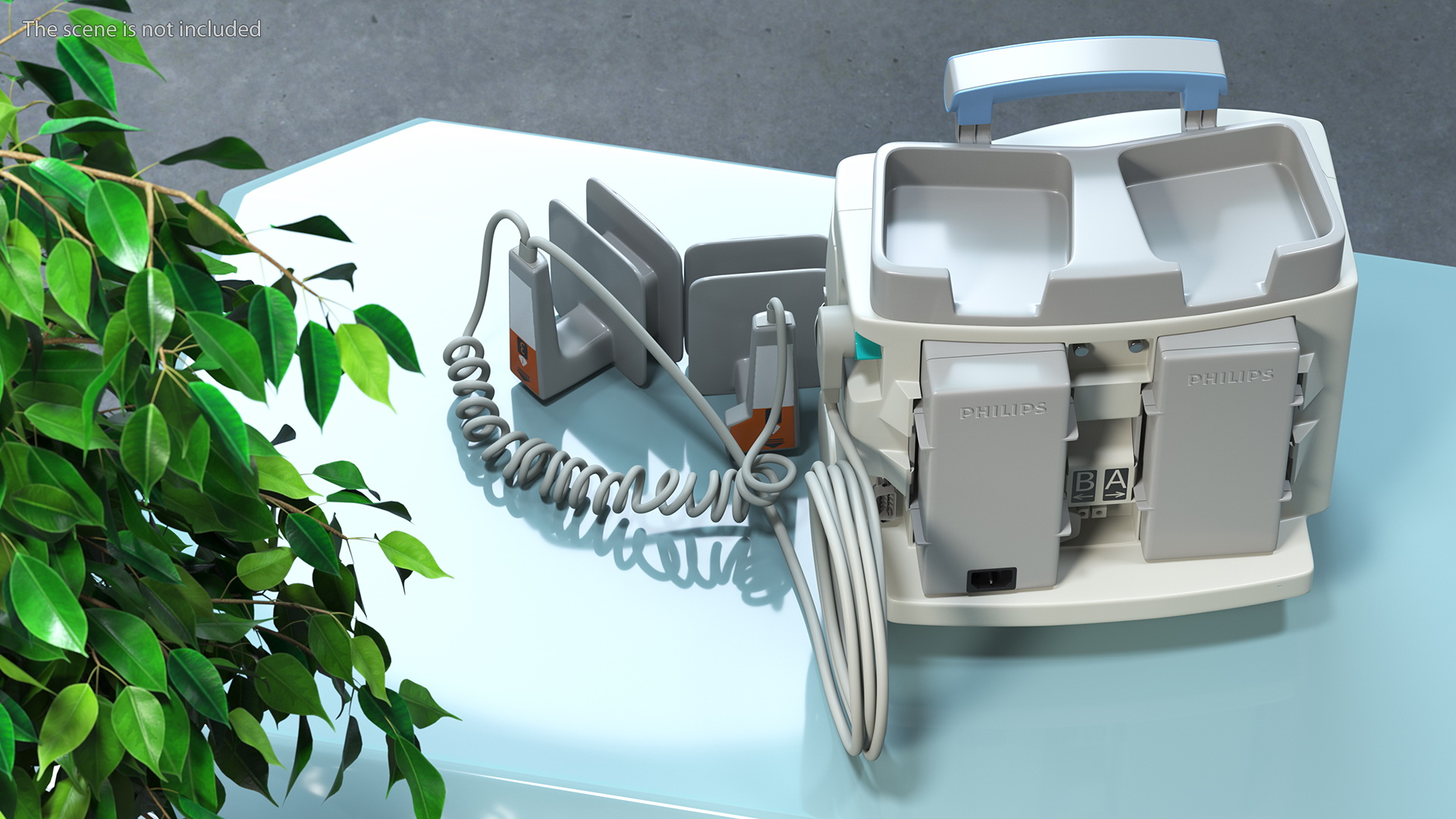 3D Philips HeartStart MRx Defibrillator with ECG Monitor model