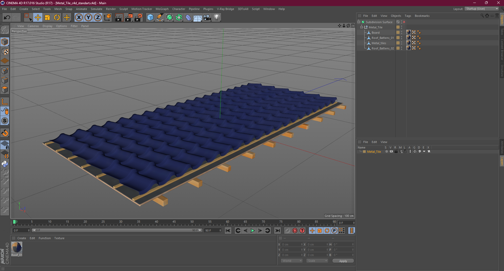 3D model Metal Tile