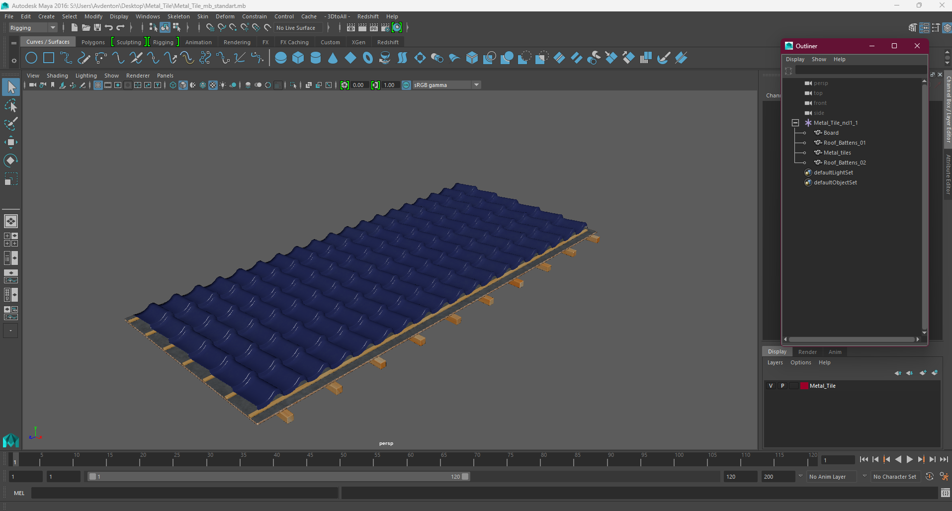 3D model Metal Tile