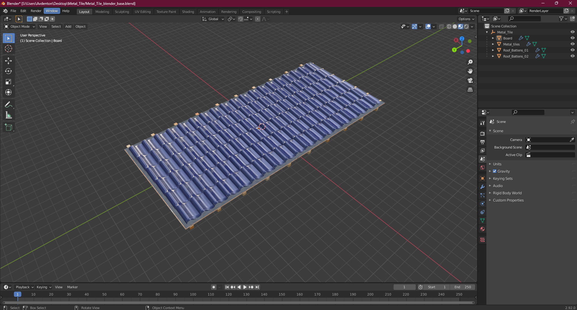 3D model Metal Tile