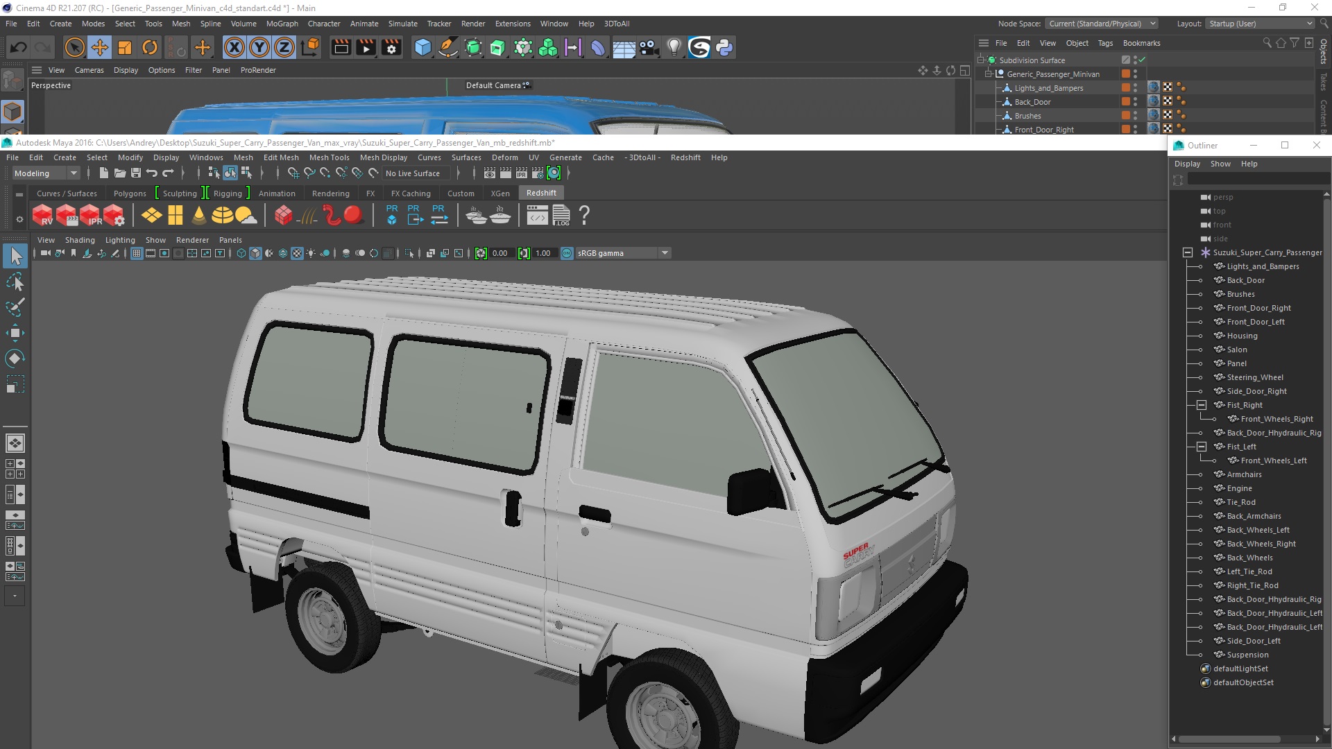 Suzuki Super Carry Passenger Van 3D