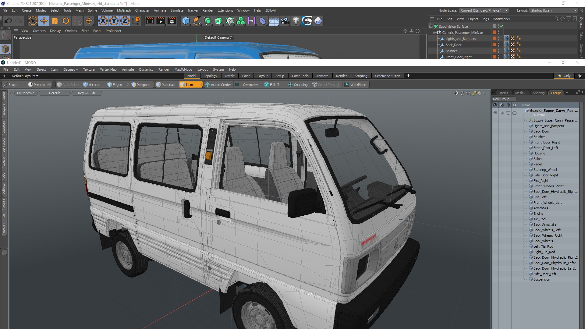 Suzuki Super Carry Passenger Van 3D