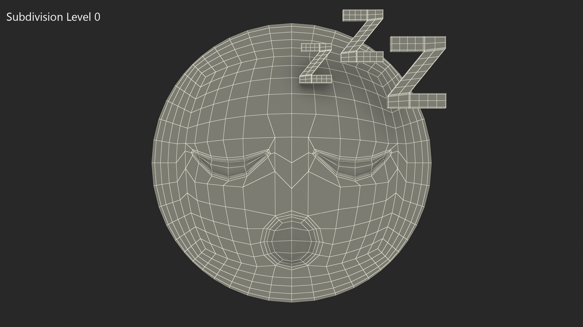 Sleeping Emoji 3D model