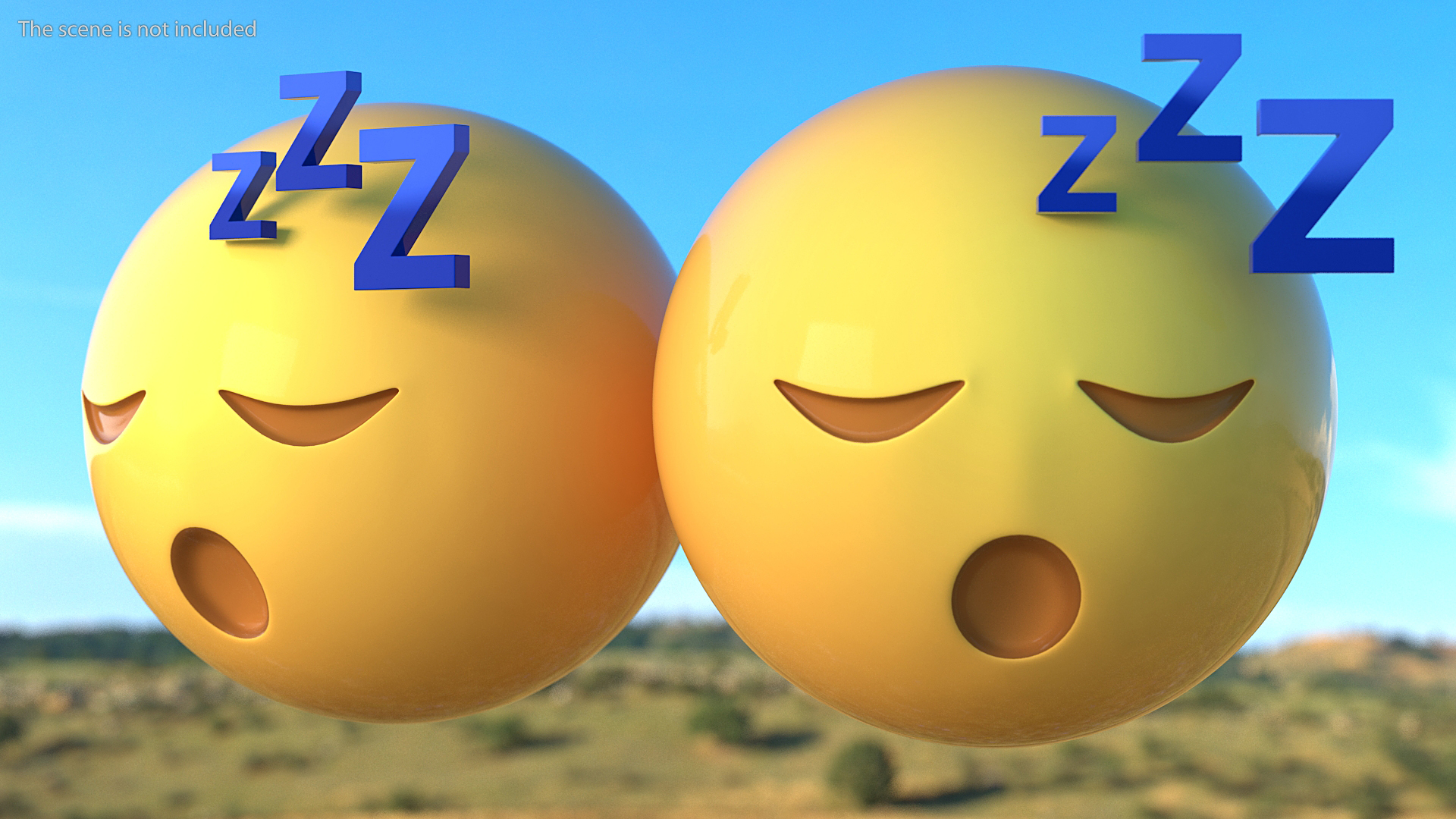 Sleeping Emoji 3D model