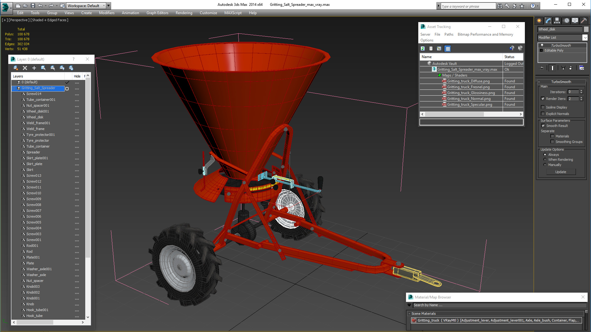 Gritting Salt Spreader 3D
