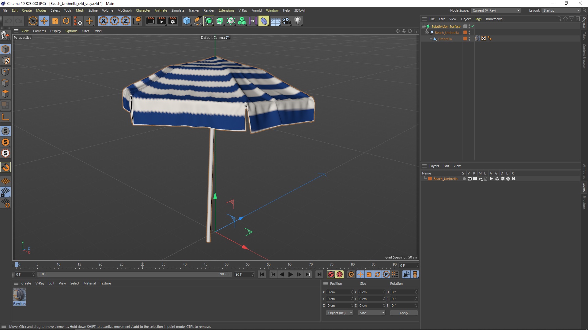 Beach Umbrella 3D model