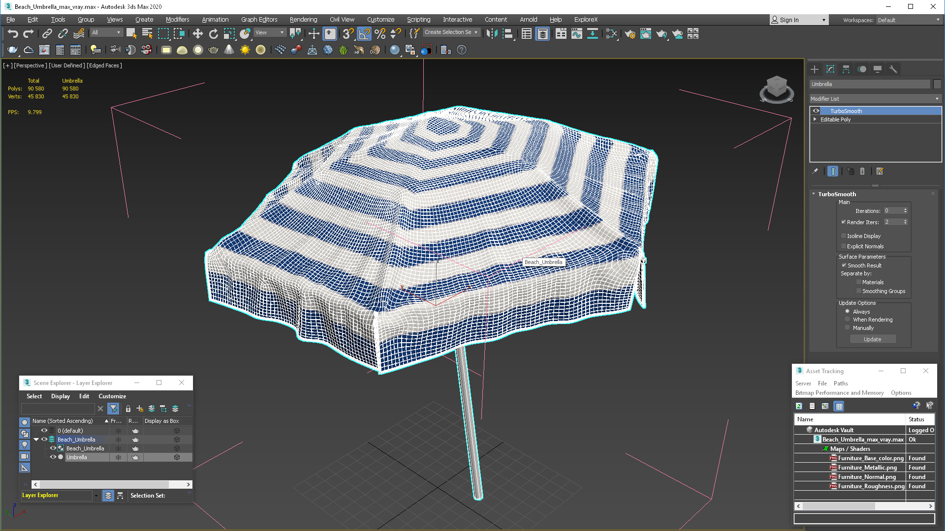 Beach Umbrella 3D model