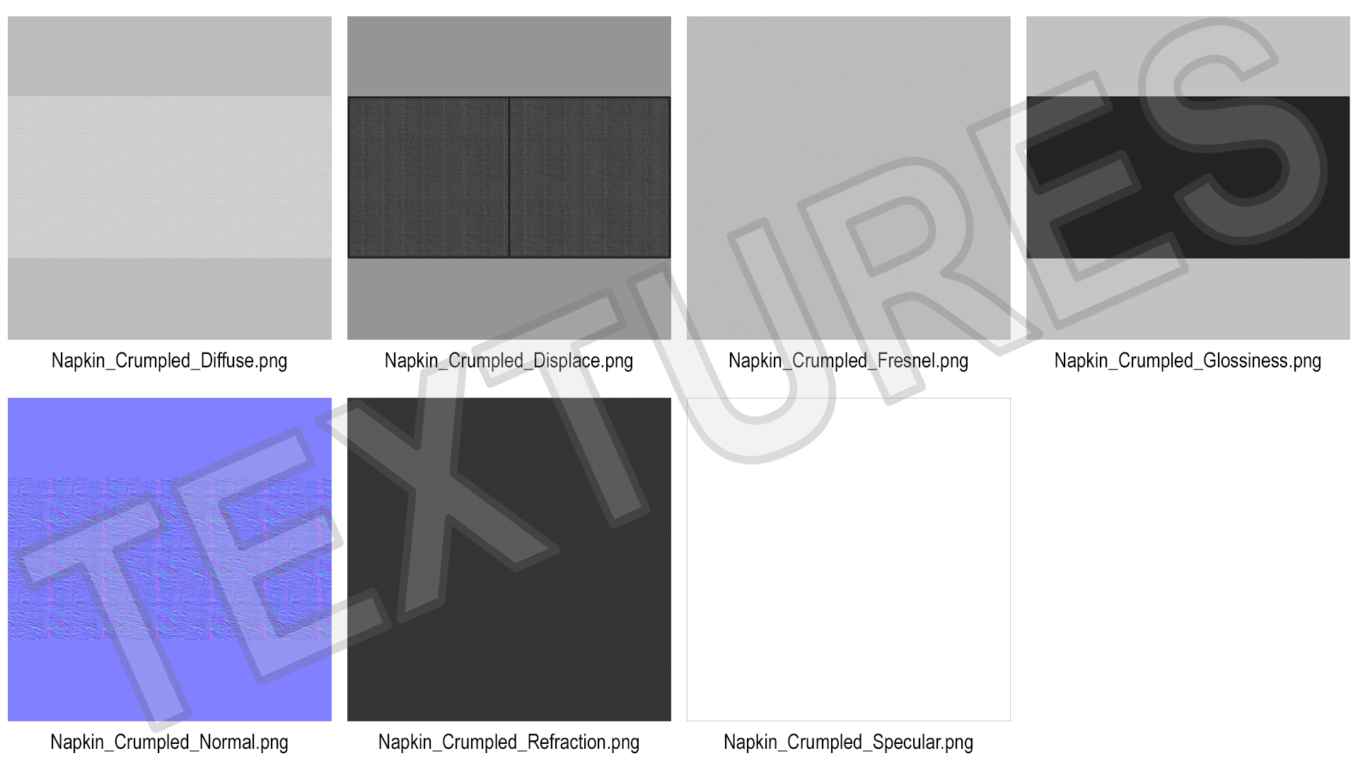 3D model Napkin Crumpled