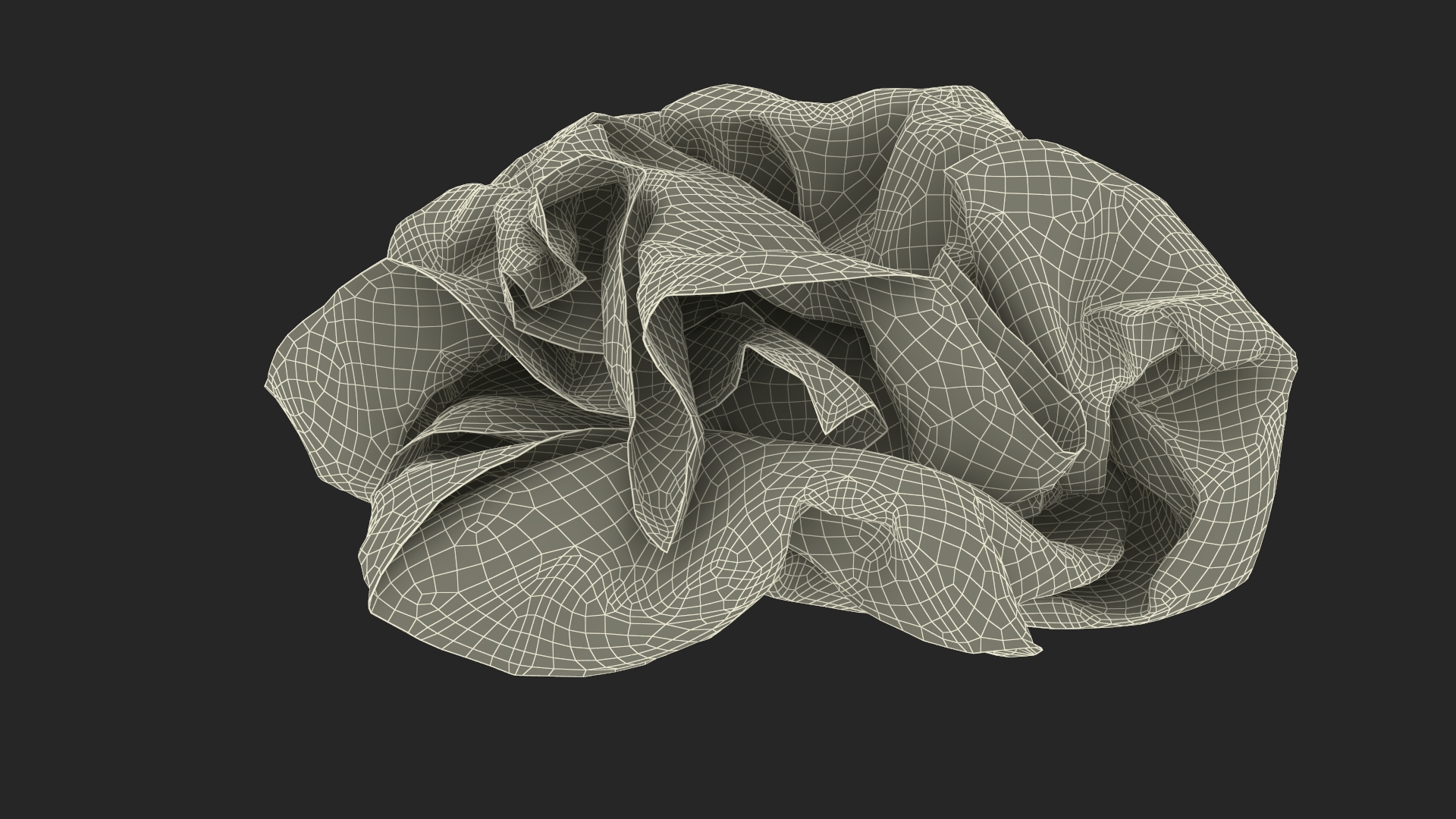 3D model Napkin Crumpled