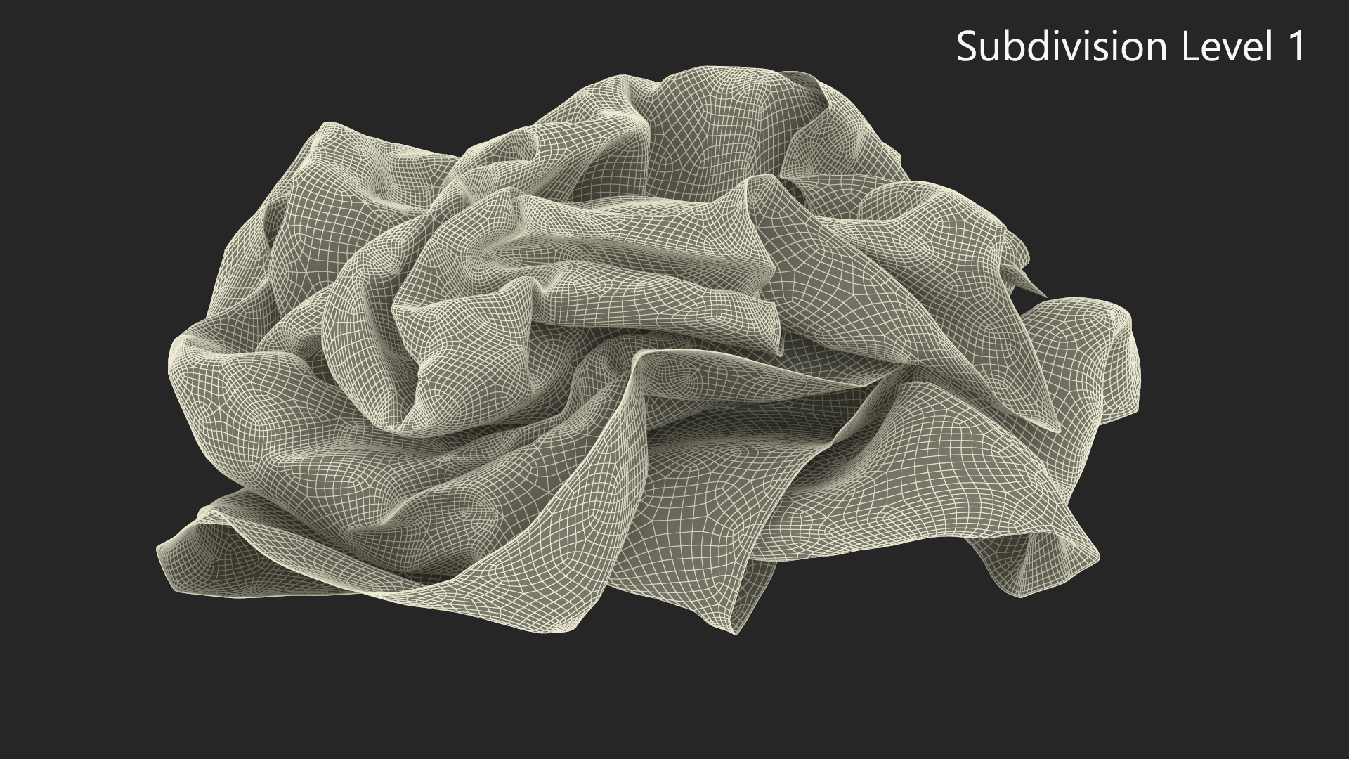 3D model Napkin Crumpled