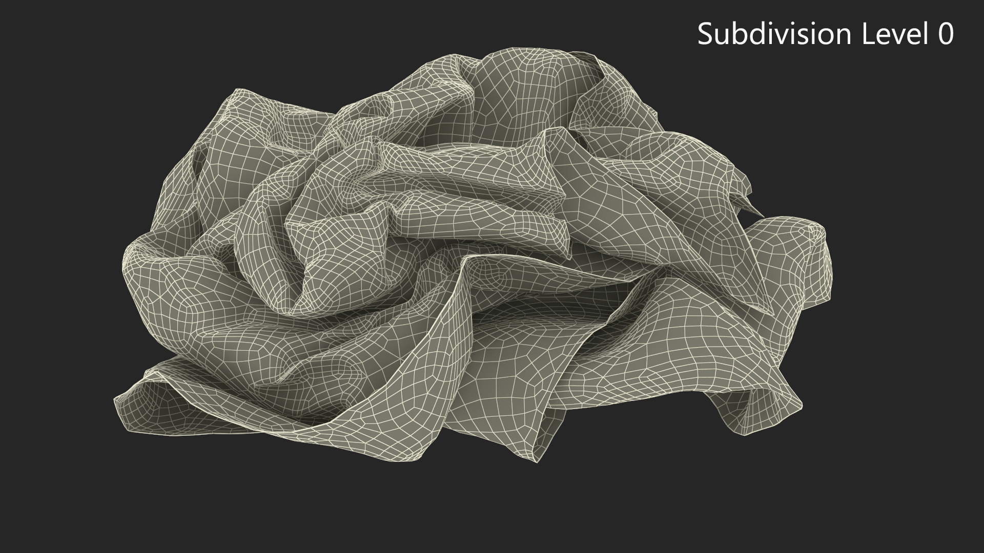 3D model Napkin Crumpled