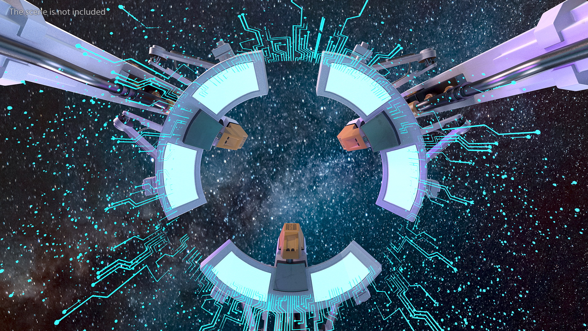 3D Sci Fi Operating Teleportation Station model