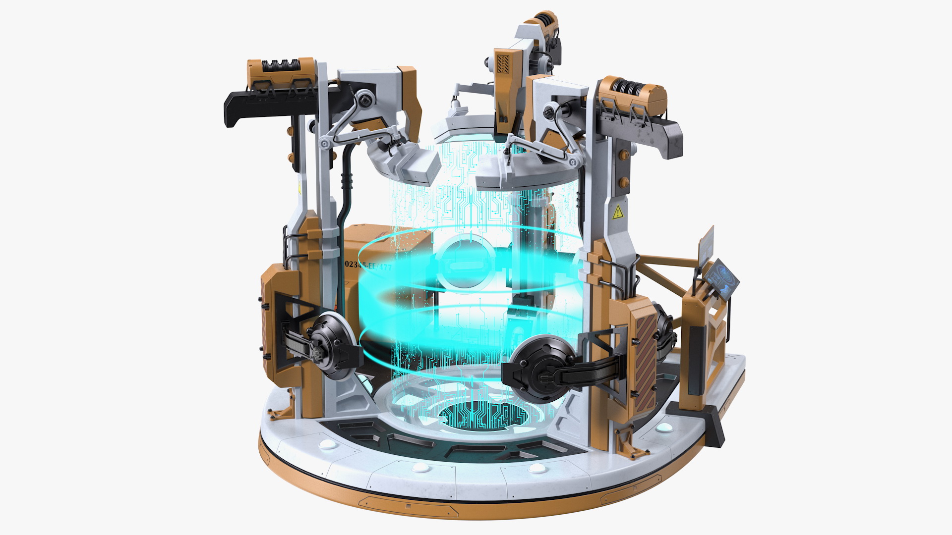 3D Sci Fi Operating Teleportation Station model