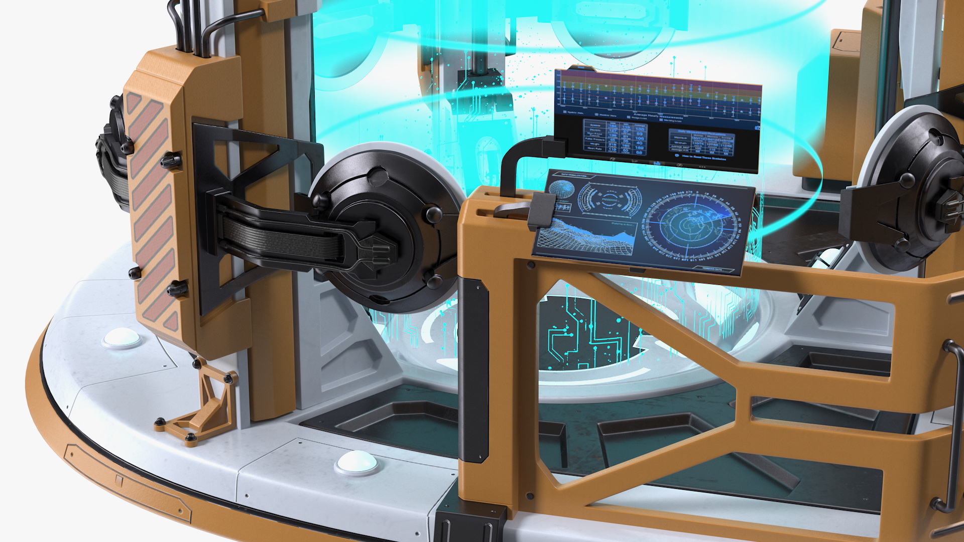3D Sci Fi Operating Teleportation Station model