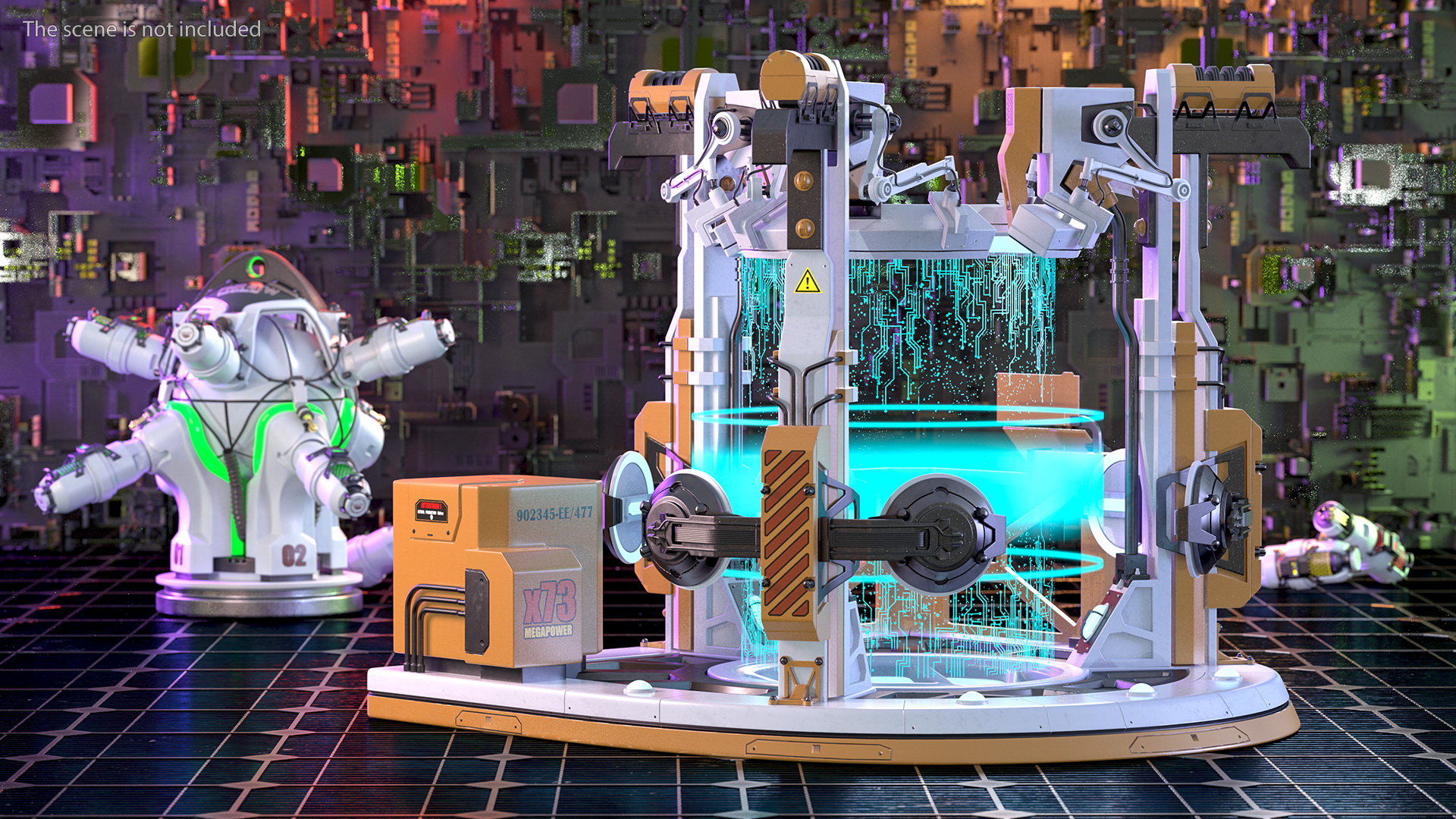 3D Sci Fi Operating Teleportation Station model