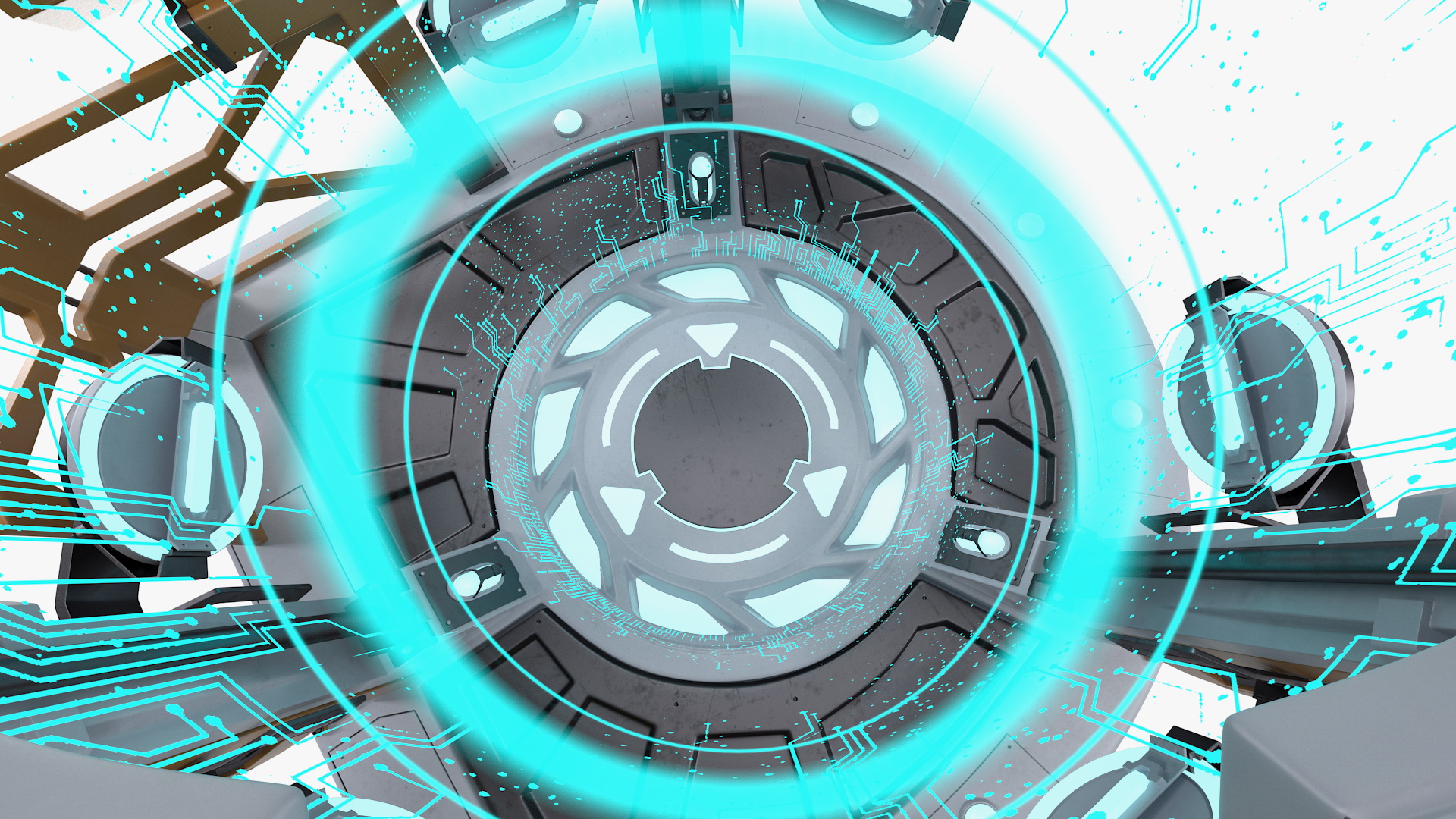 3D Sci Fi Operating Teleportation Station model