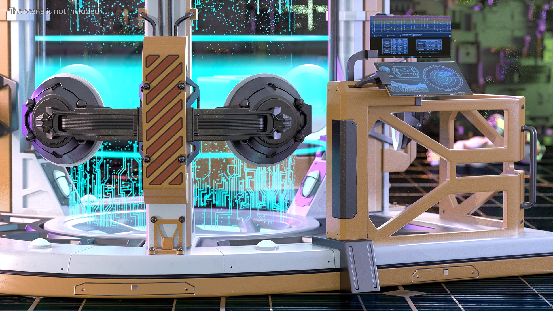 3D Sci Fi Operating Teleportation Station model