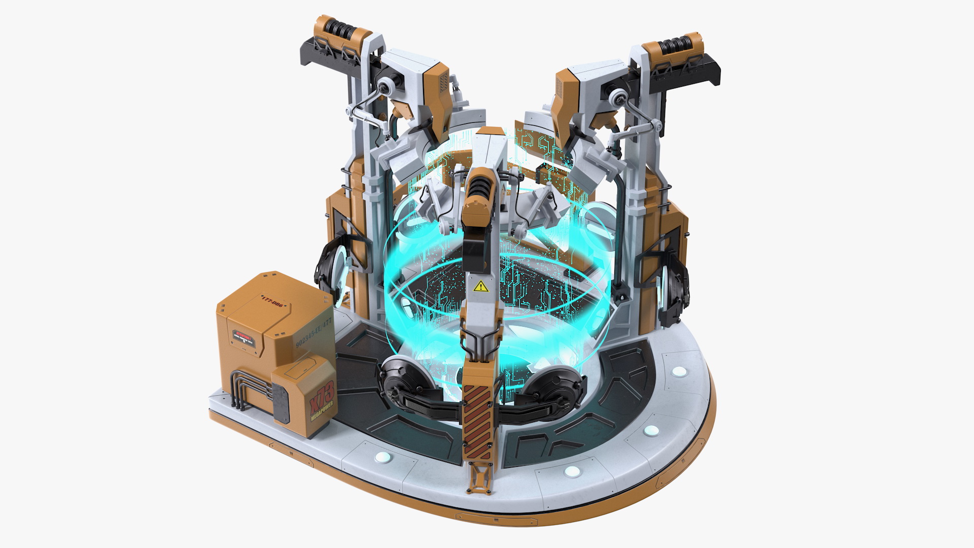 3D Sci Fi Operating Teleportation Station model