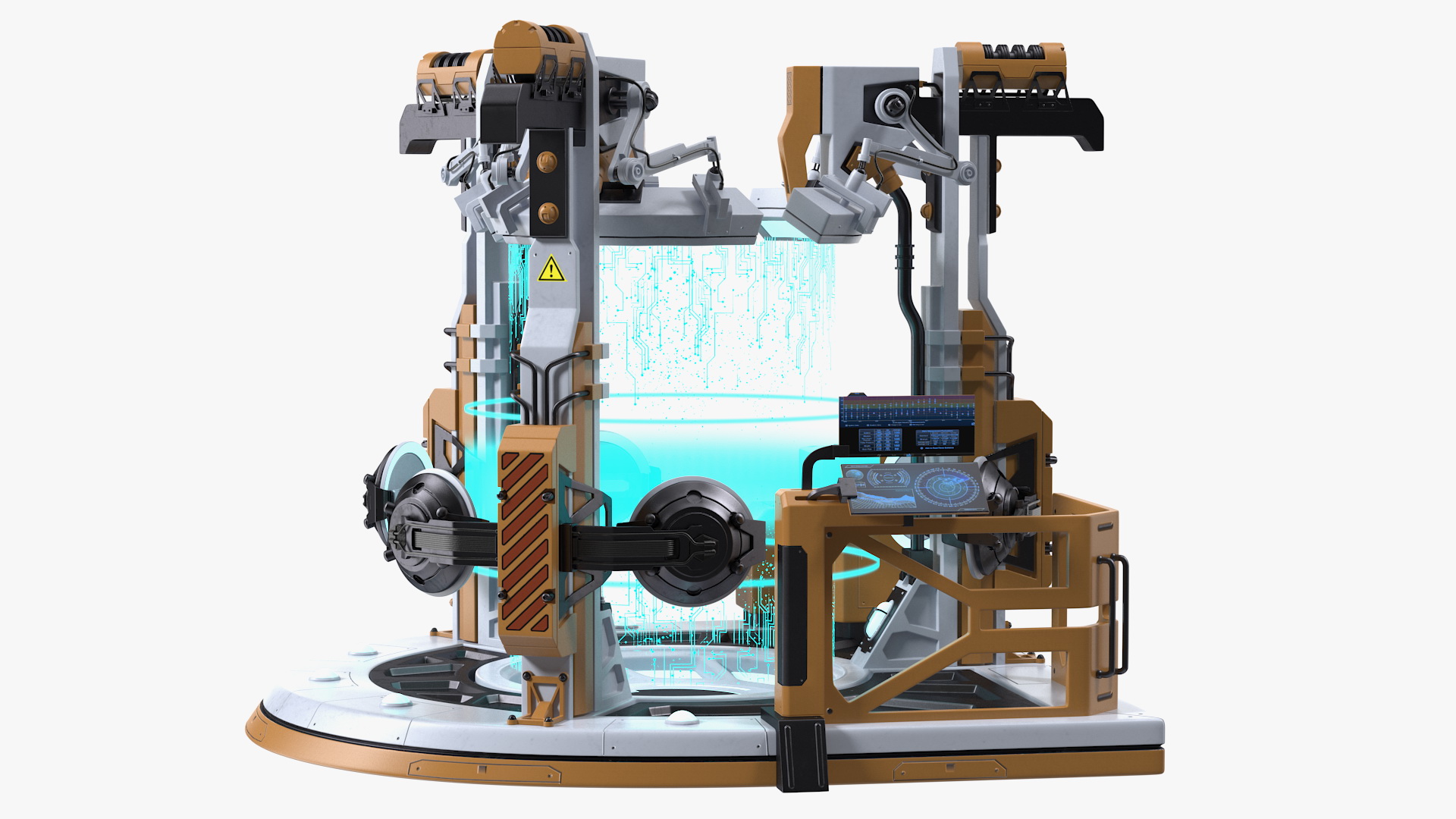 3D Sci Fi Operating Teleportation Station model