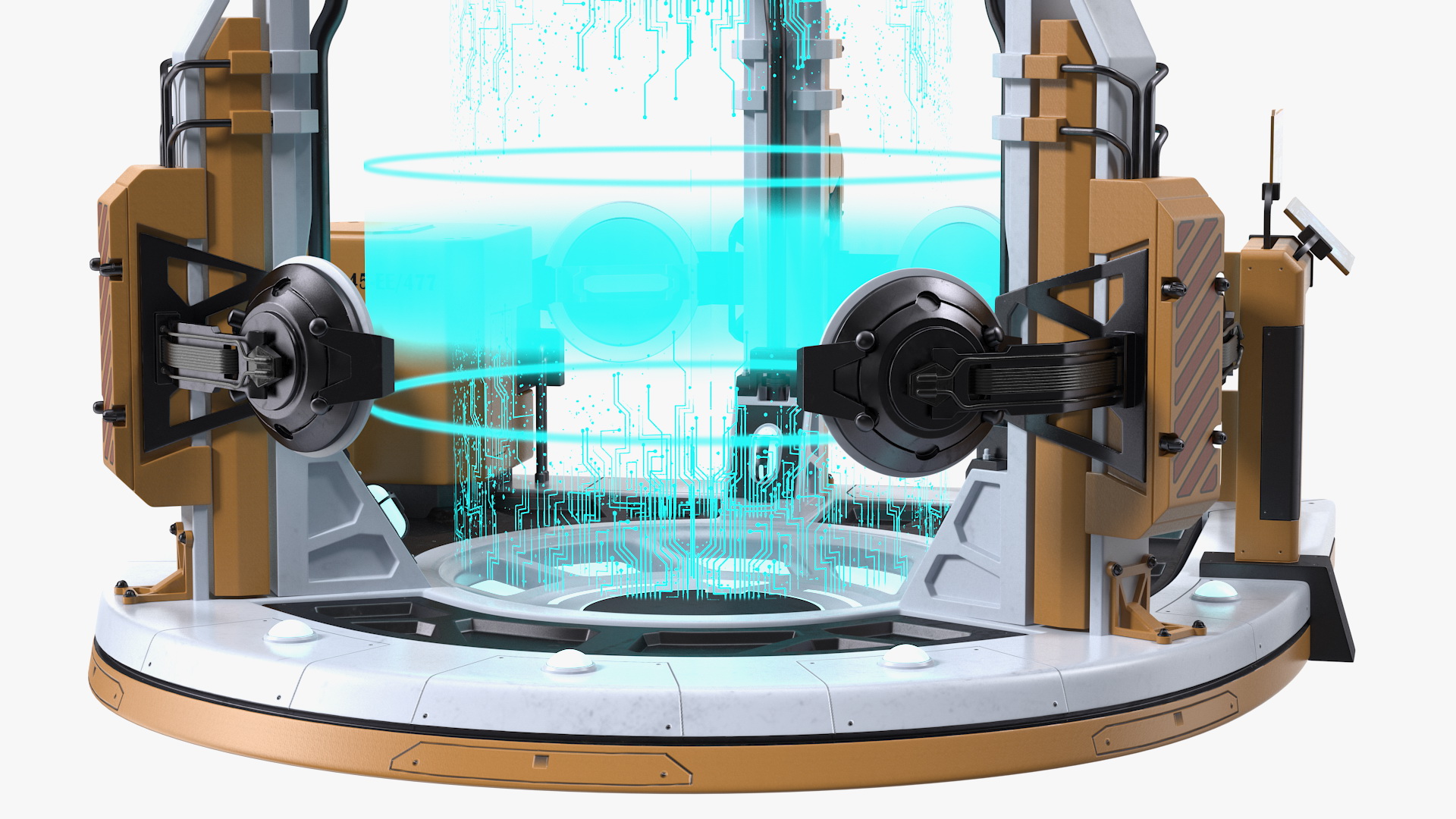 3D Sci Fi Operating Teleportation Station model