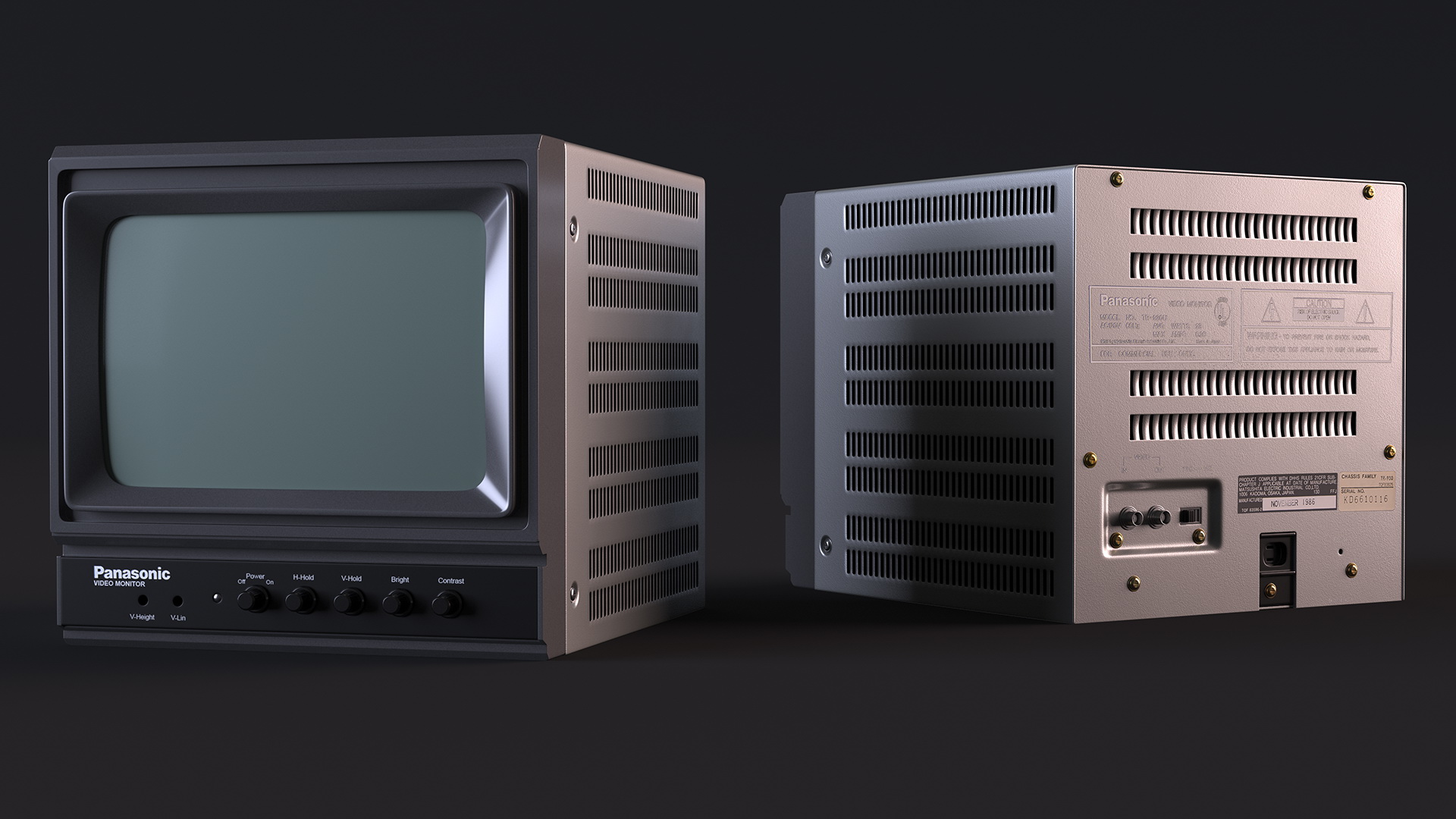 Vintage Rare Panasonic TR-930U Video Monitor 3D model