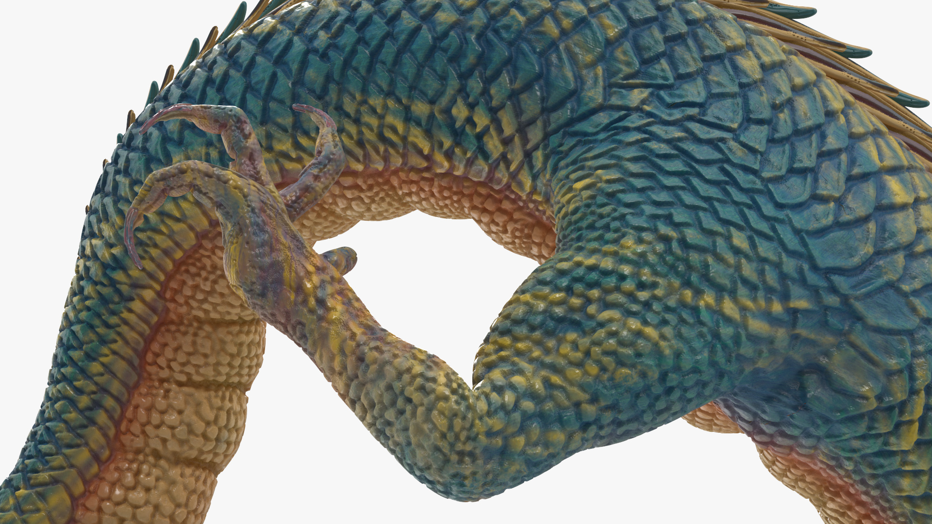 3D Chinese Fantasy Dragon Blue Angry model