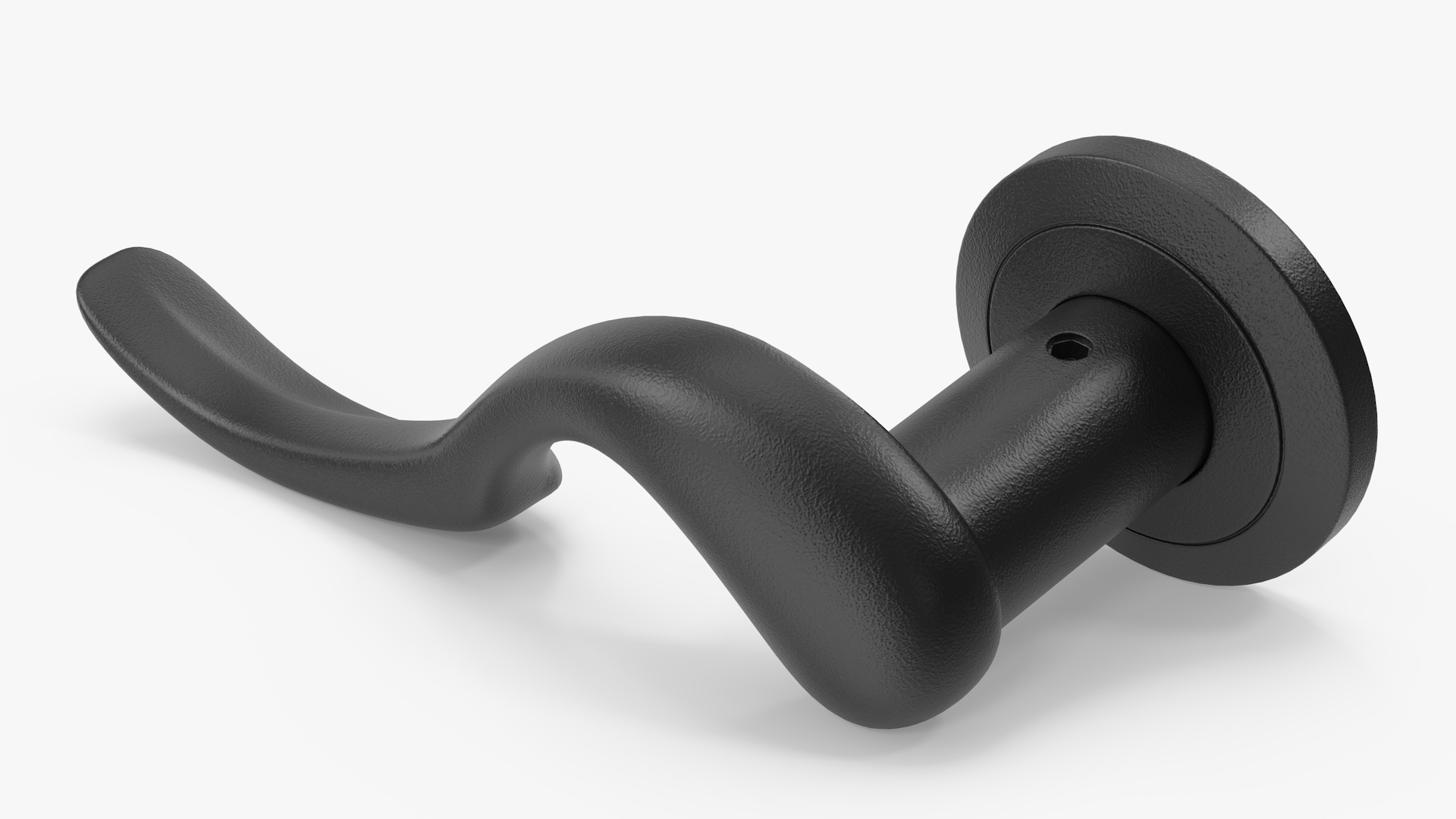 Black Curly Door Handles 3D model