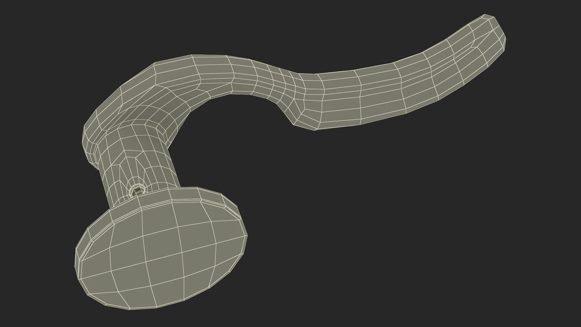 Black Curly Door Handles 3D model