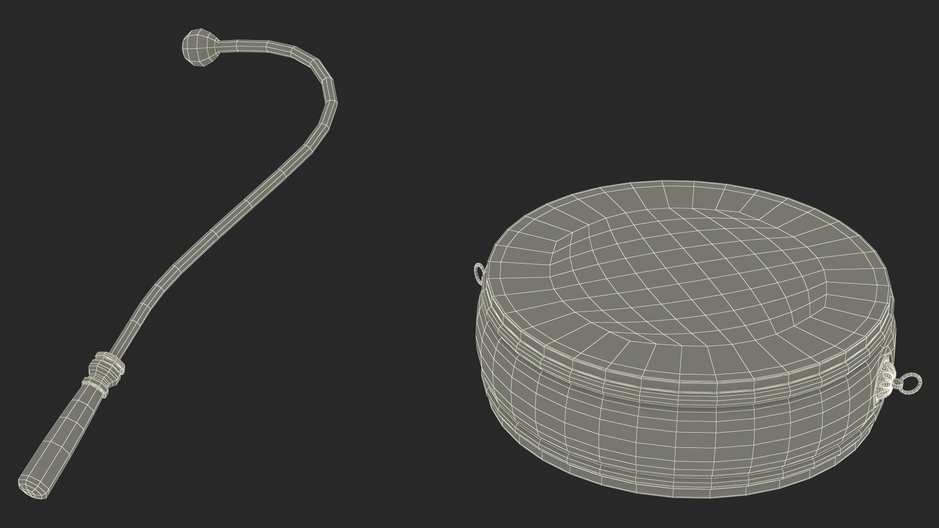 3D Tibetan Drum Tambourine model