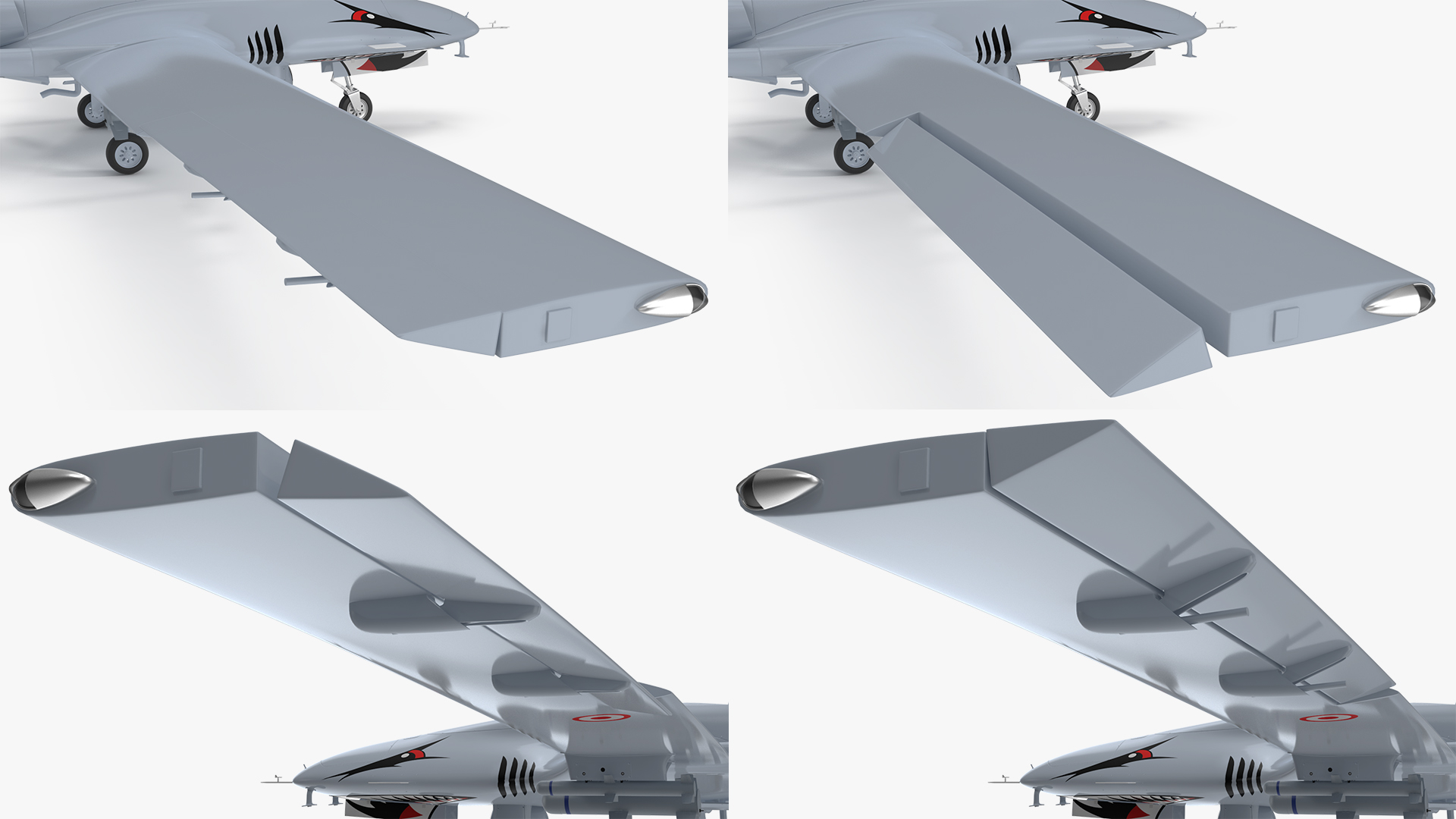 3D Bayraktar TB2 Unmanned Combat Aerial Vehicle Rigged