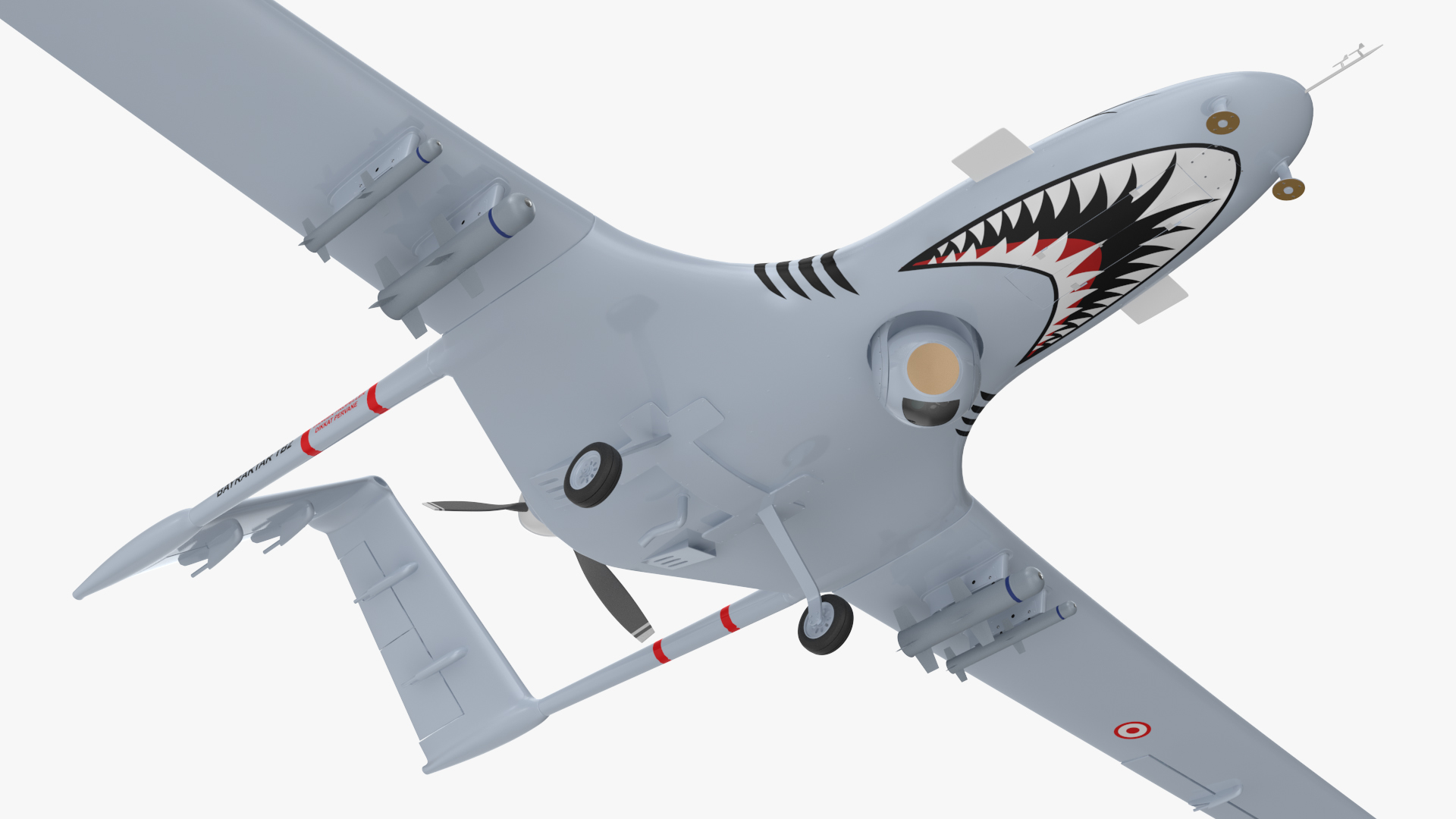 3D Bayraktar TB2 Unmanned Combat Aerial Vehicle Rigged