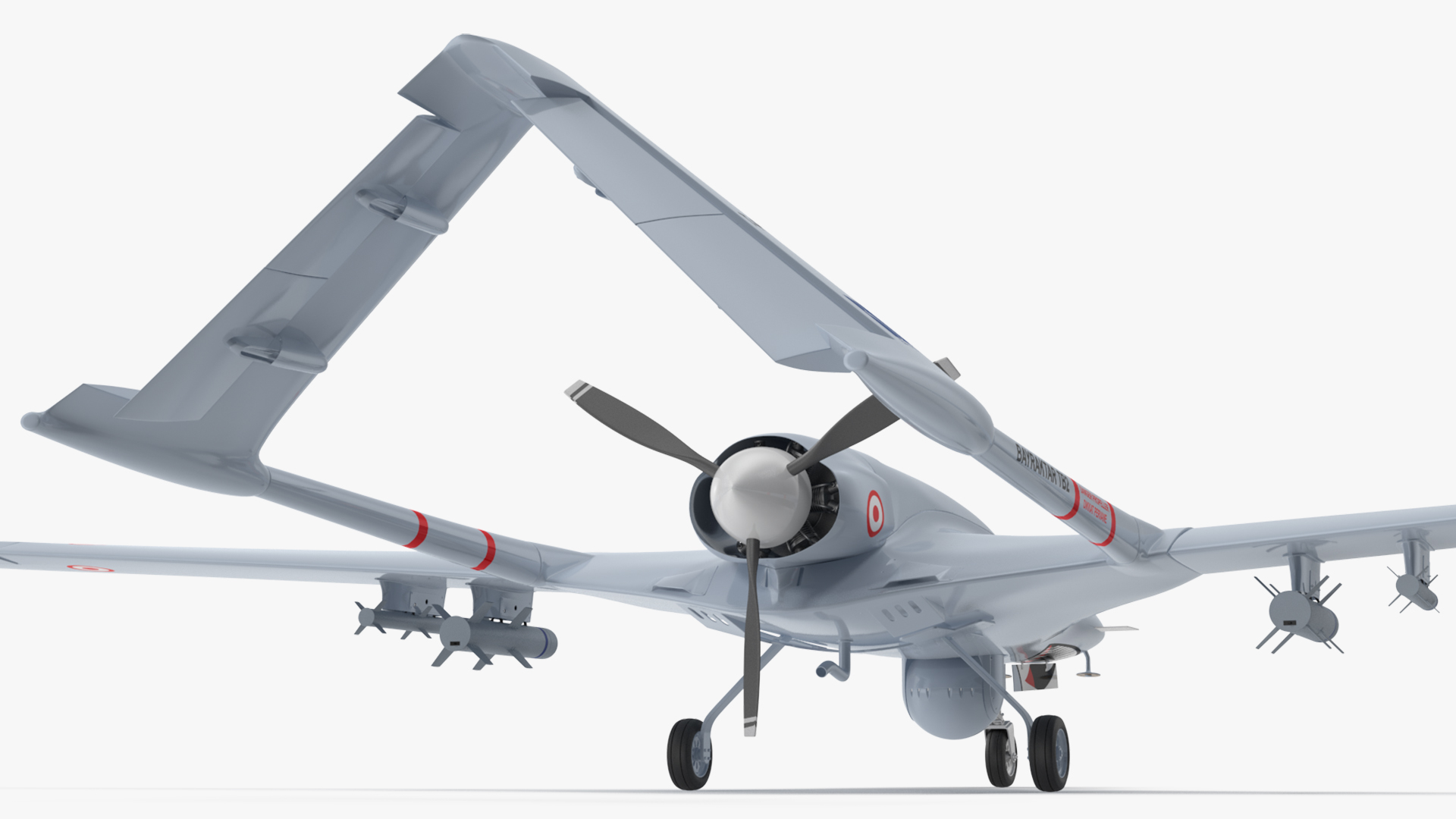 3D Bayraktar TB2 Unmanned Combat Aerial Vehicle Rigged